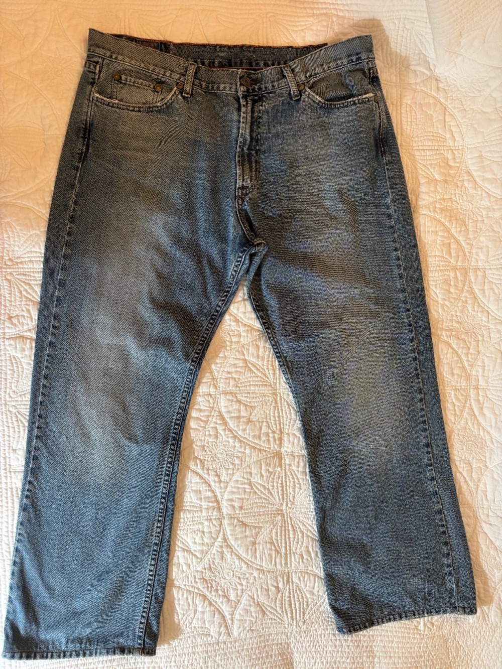 Men's Lucky Flapper Relaxed Bootleg Button-Fly Jeans 100% Cotton-Size 36 X 29"
